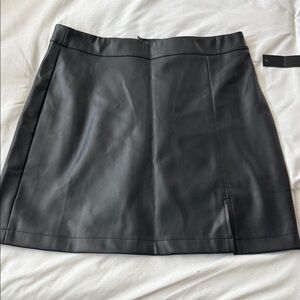 Fate Black Faux Leather Mini Skirt